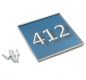 Preview: Tuerschild Vitrum G aus Glas und Edelstahl 150 150 mm
